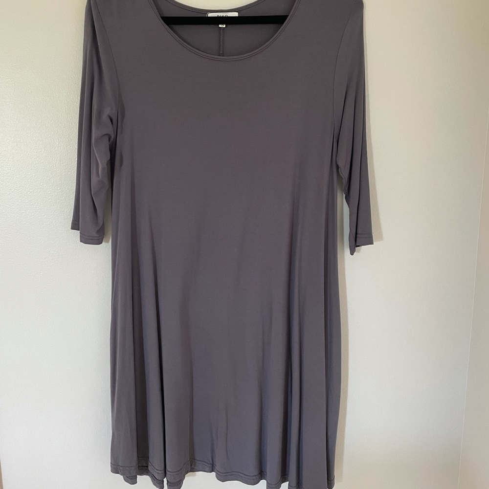 PIKO HALF SLEEVE T SHIRT DRESS